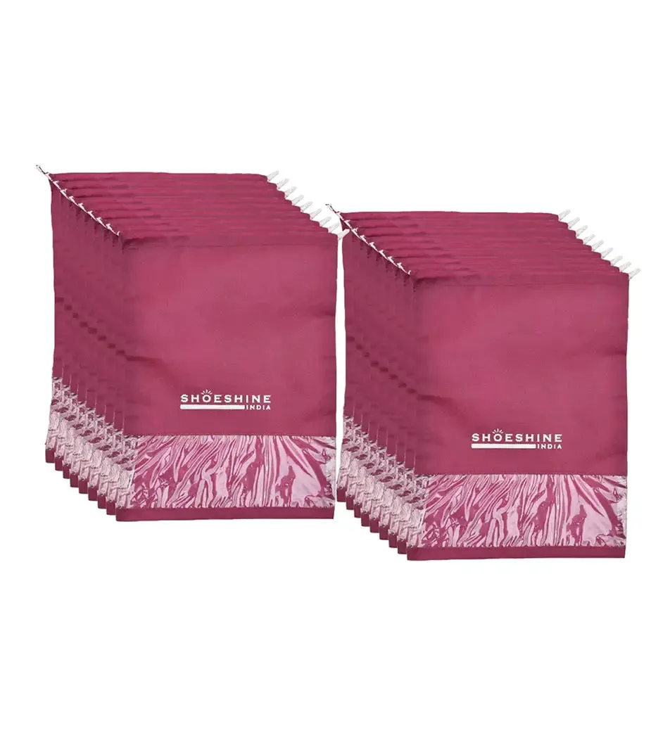 SHOESHINE Shoe Bags (Pack of 6) Travel Shoe Pouch - Beige