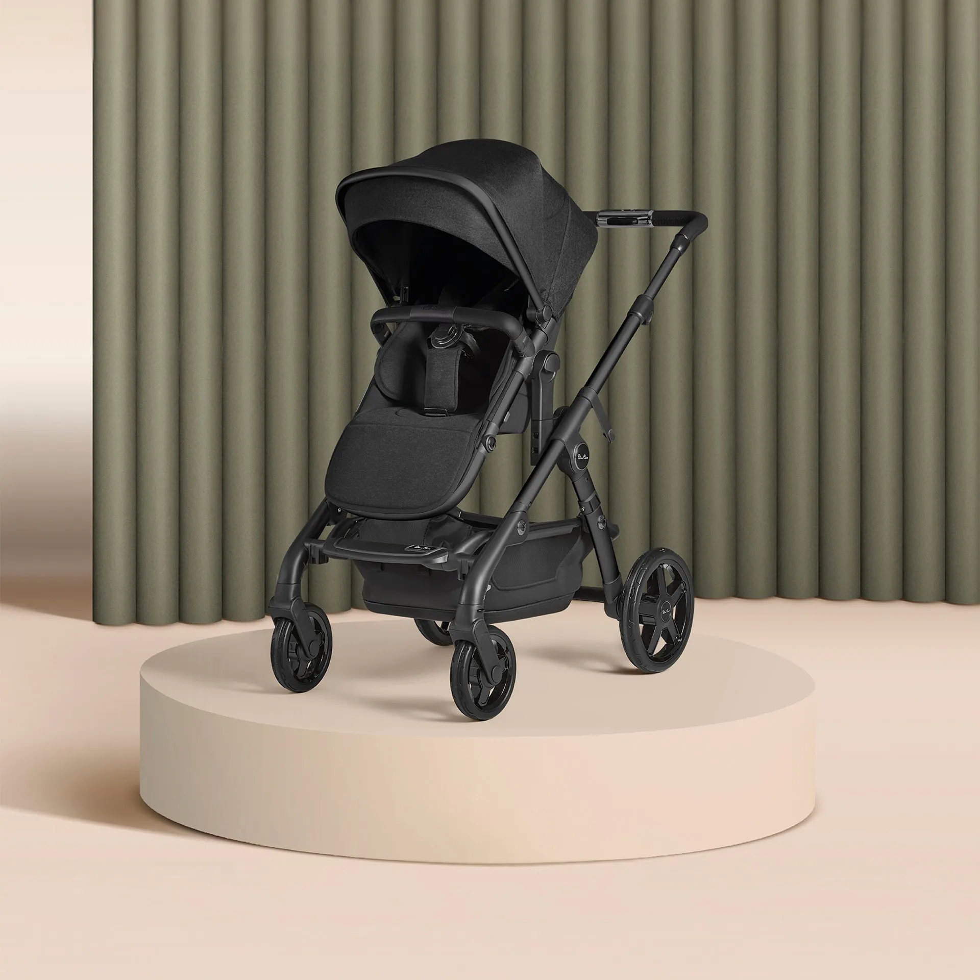 Silver Cross Wave 3 Single to Double Travel System with Dream Car Seat and Motion 2 360 Car Seat - Onyx