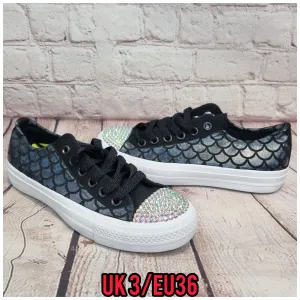 Size 3 READY MADE. Mermaid sneakers