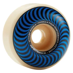 Spitfire 56mm Formula Four 99Duro Classic Skateboard Wheels - Natural/Blue