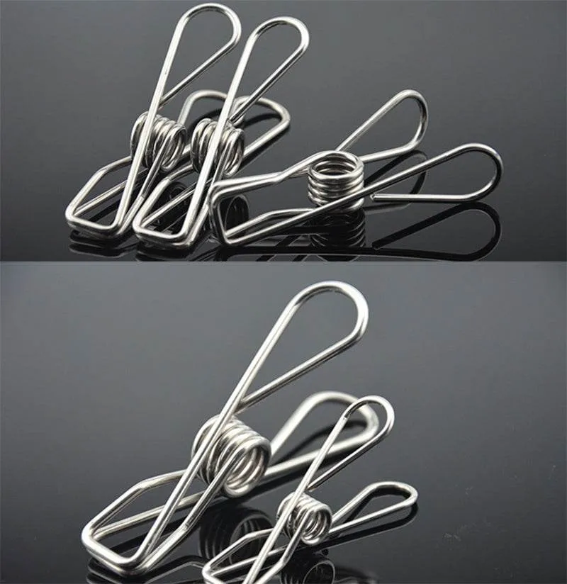 Stainless steel non-marking strong fixed clothespin