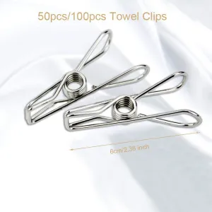 Stainless steel non-marking strong fixed clothespin