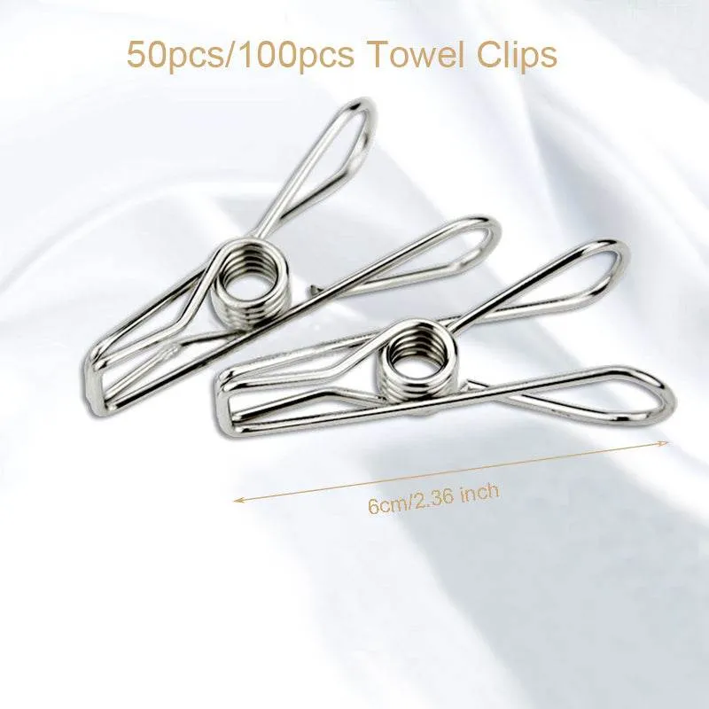 Stainless steel non-marking strong fixed clothespin