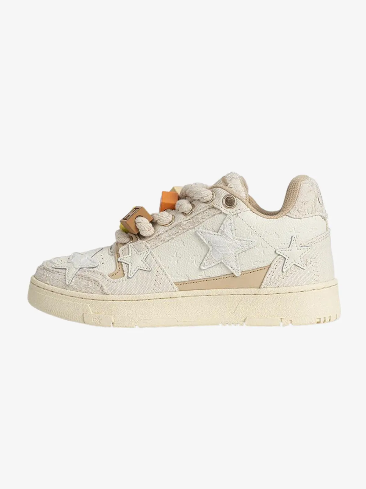 StarryGlide Applique Embroidery Star Skate Shoes