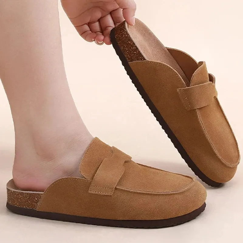 Suede mule shoes for men