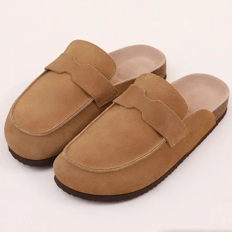 Suede mule shoes for men