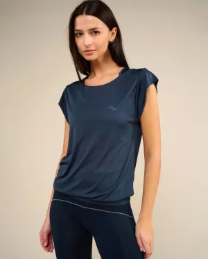 T-shirt de yoga ash blue SOFTEE
