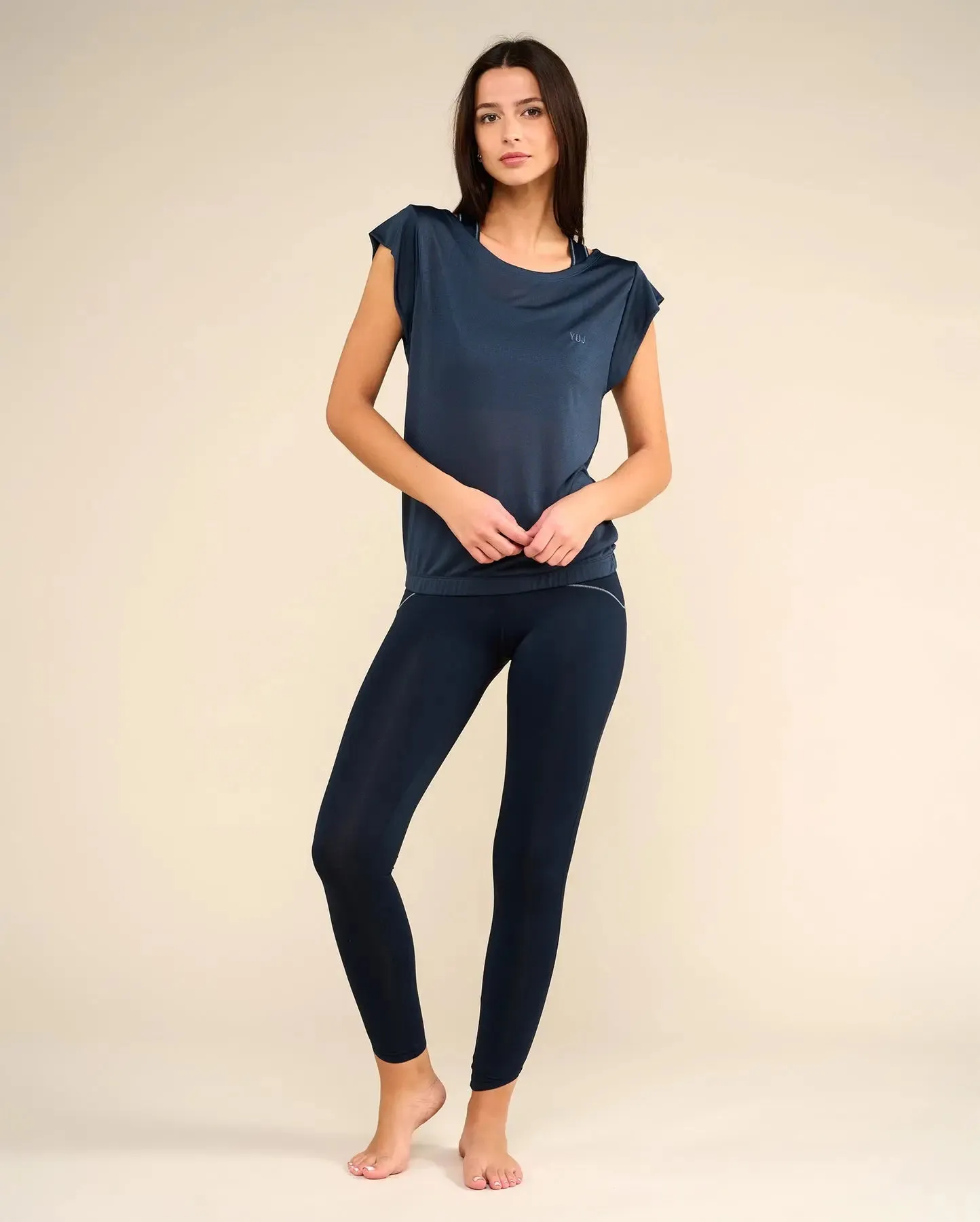 T-shirt de yoga ash blue SOFTEE