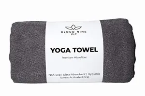 Toalla de yoga caliente Cloud Nine Fit Super absorbente, antideslizante, microfibra premium y lavable a máquina para yoga, bikram y pilates