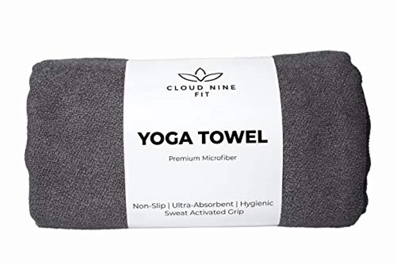 Toalla de yoga caliente Cloud Nine Fit Super absorbente, antideslizante, microfibra premium y lavable a máquina para yoga, bikram y pilates