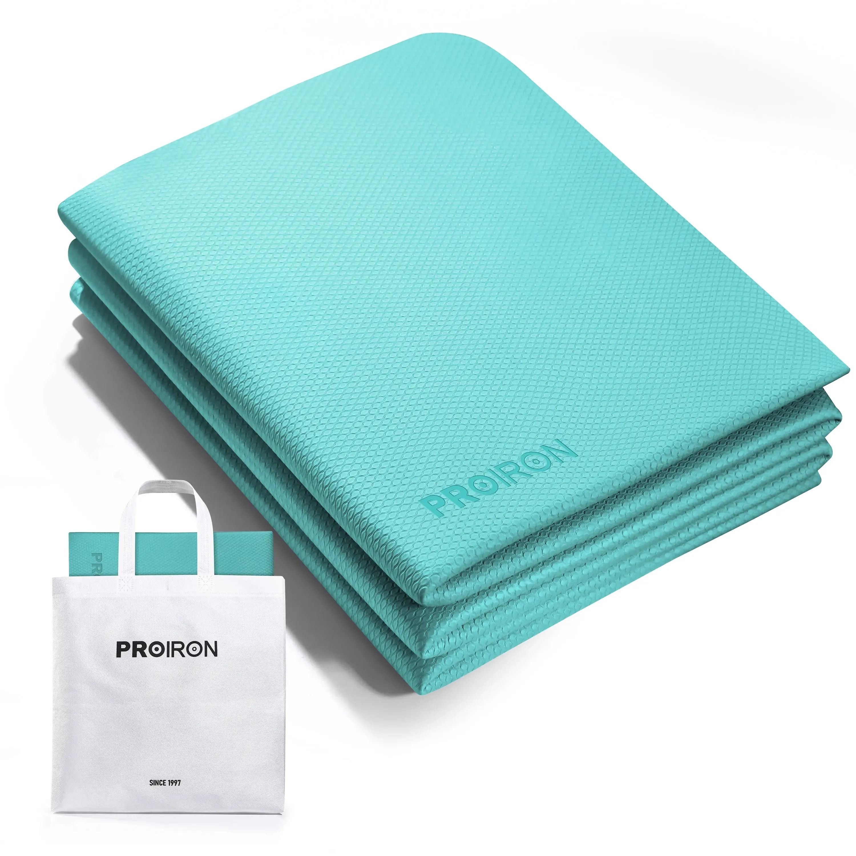 Travel Yoga Mat - TPE Foldable Mat for Yoga, Pilates, and Exercise