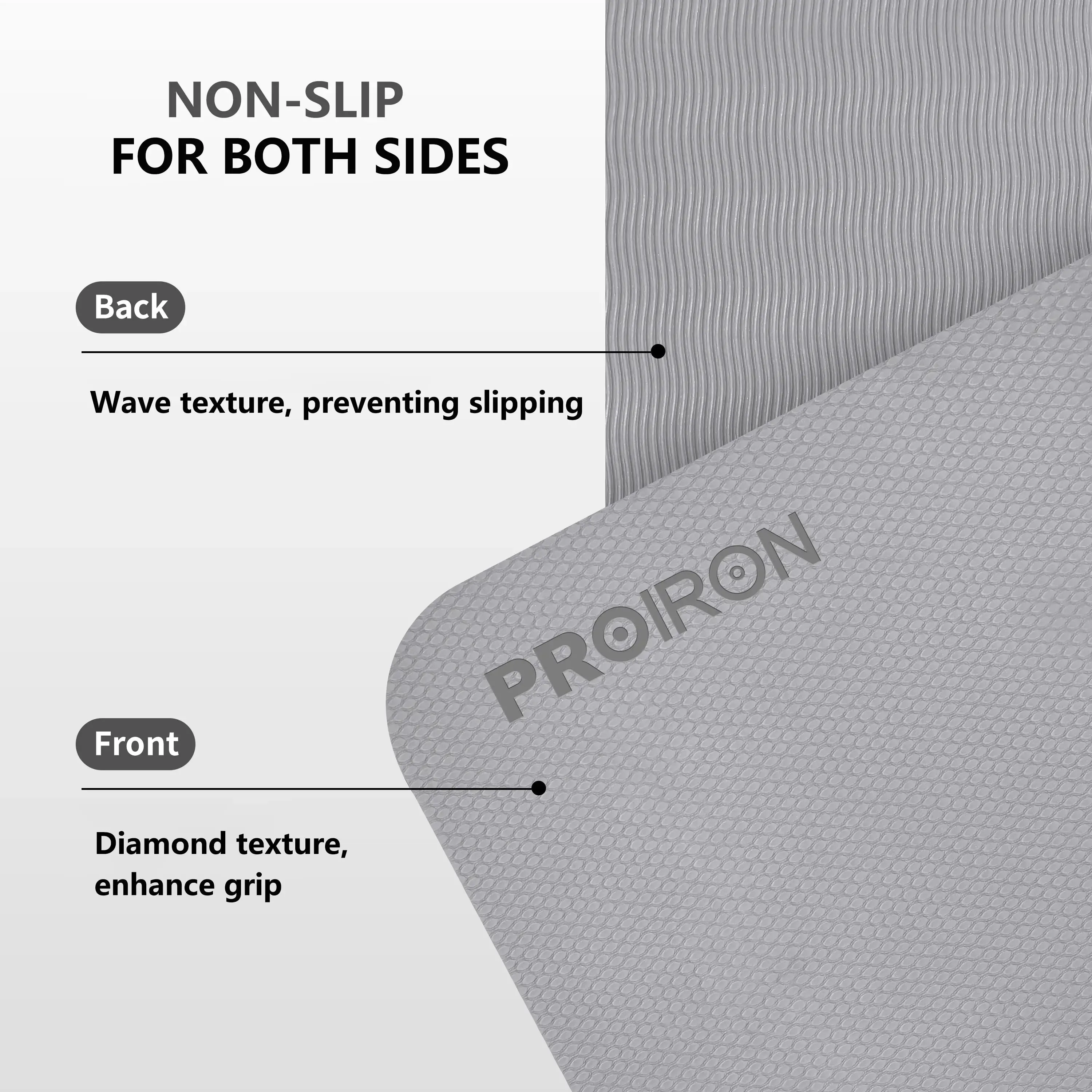 Travel Yoga Mat - TPE Foldable Mat for Yoga, Pilates, and Exercise