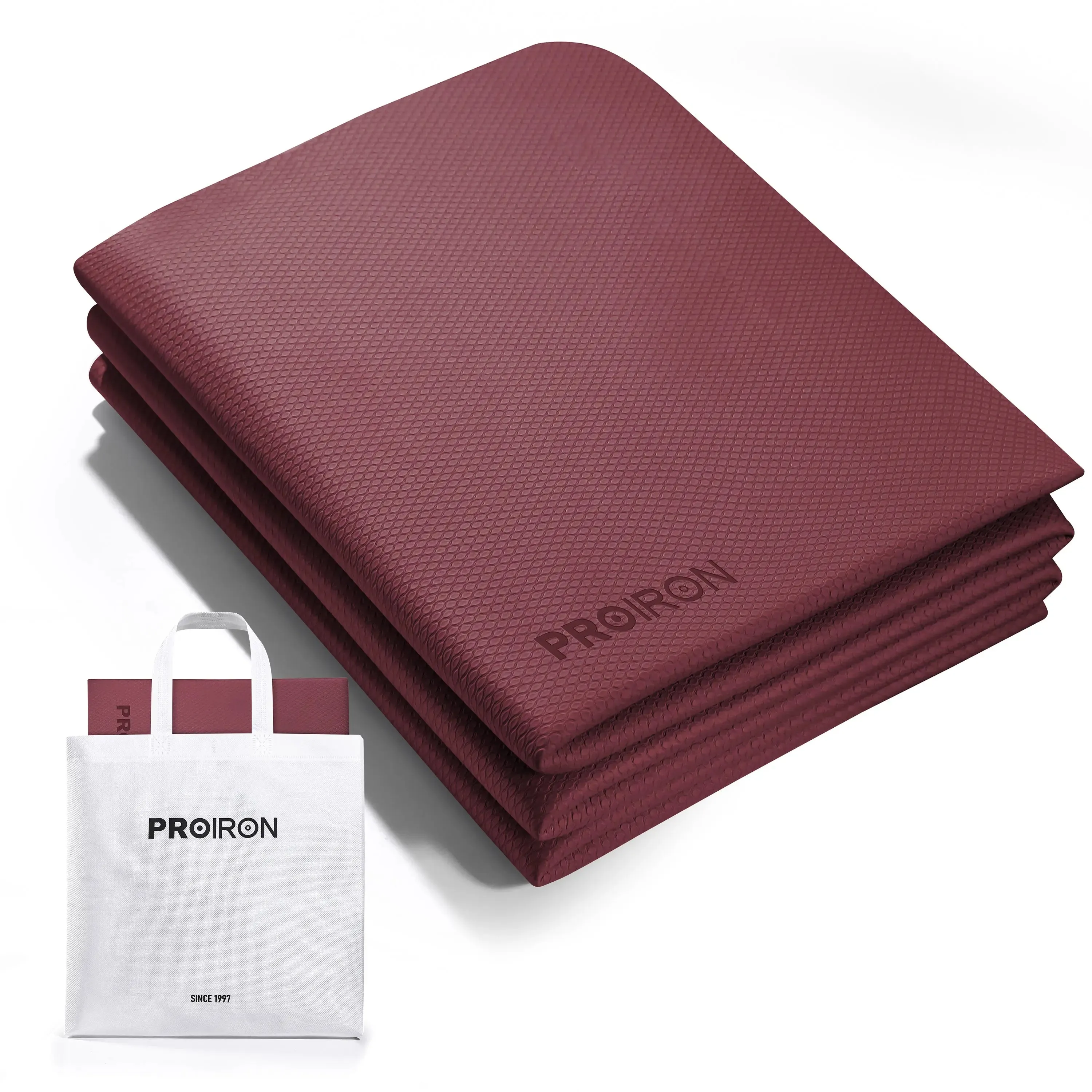Travel Yoga Mat - TPE Foldable Mat for Yoga, Pilates, and Exercise