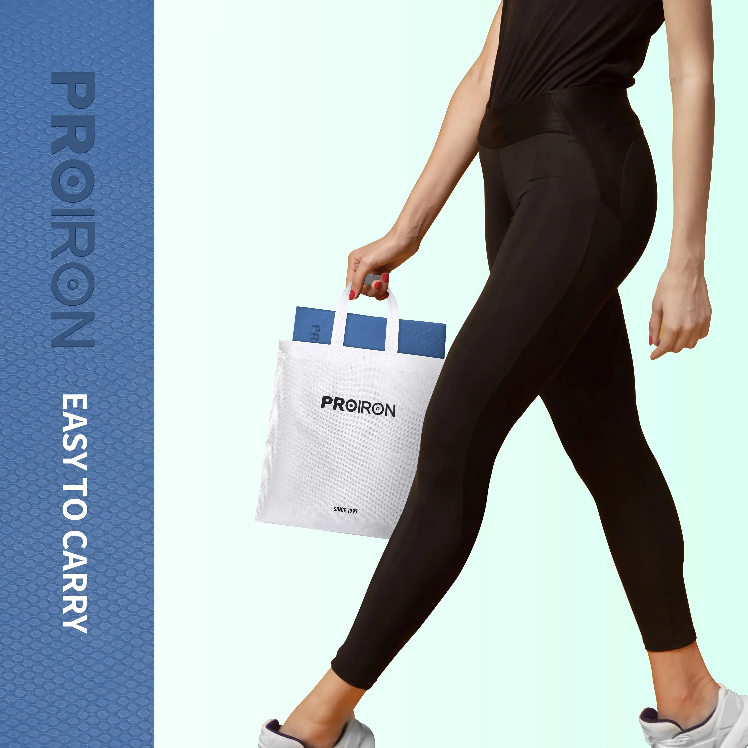 Travel Yoga Mat - TPE Foldable Mat for Yoga, Pilates, and Exercise
