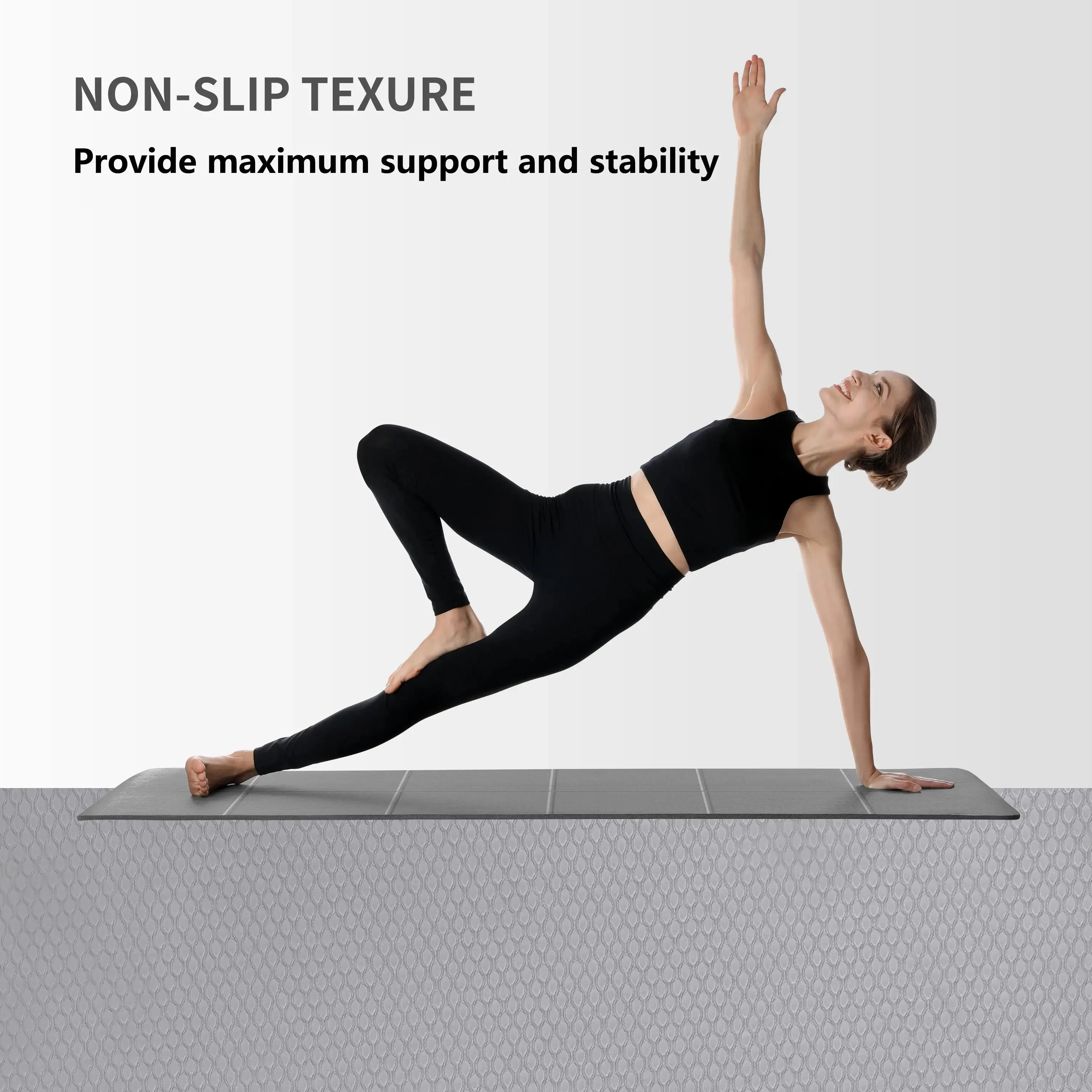 Travel Yoga Mat - TPE Foldable Mat for Yoga, Pilates, and Exercise