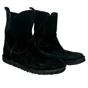 UGG Alida Black Suede Slouch Boots - Size 10