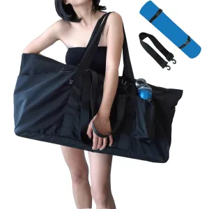 Uhawi Yoga Mat Bag with Shoes compartment & Wet Compartment & shoulder bag &crossbody yoga bag large yoga bag with Yoga Mat Holder Yoga Bag with Adjustable Mat Strap for Women Men (black)