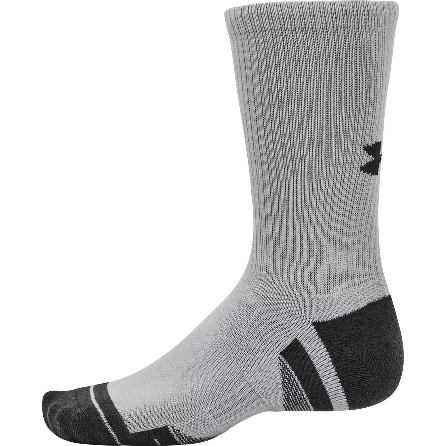 Under Armour Performance Tech (3 Pack) Crew Socks - Grey