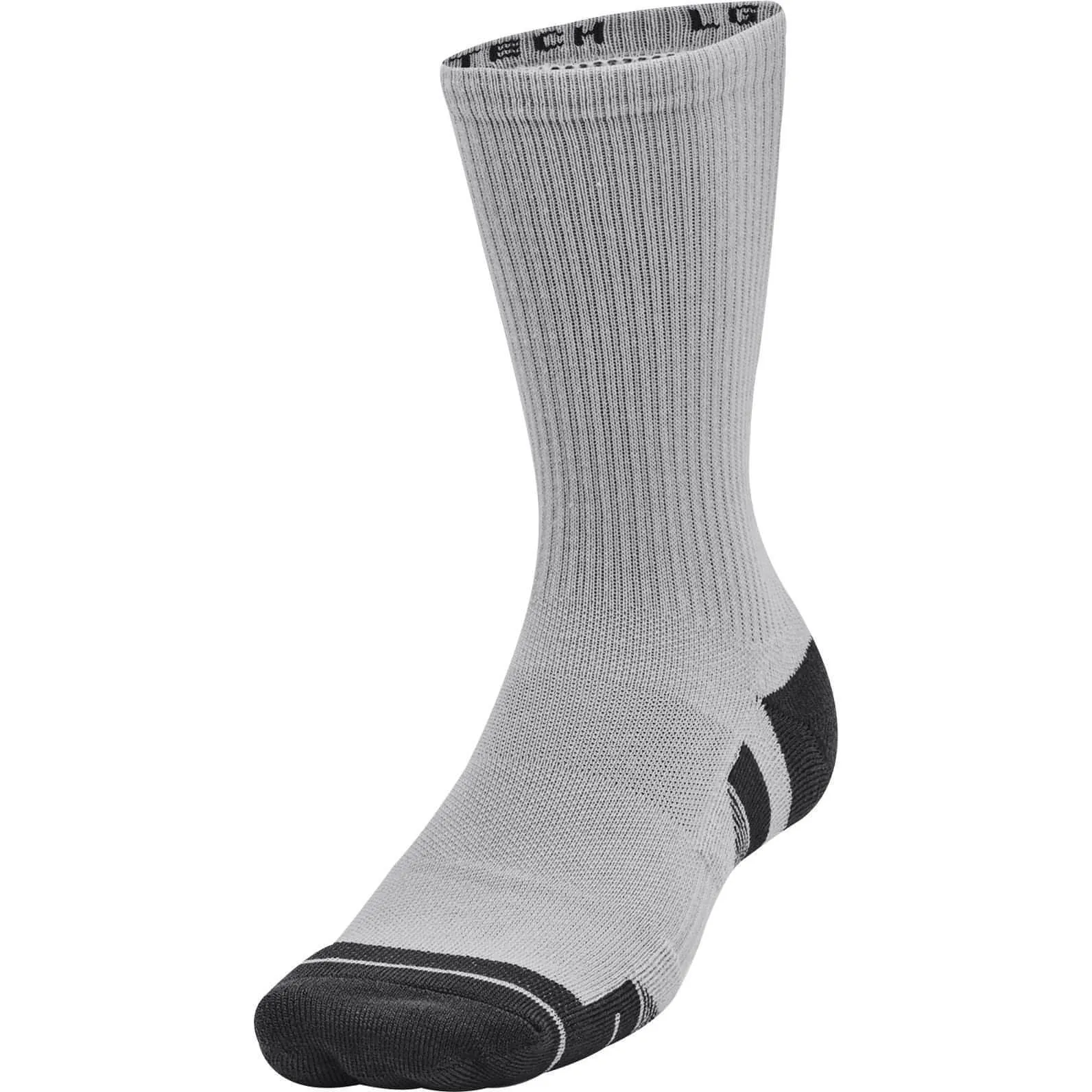 Under Armour Performance Tech (3 Pack) Crew Socks - Grey
