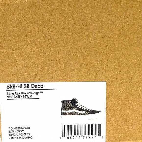 VANS Sk8-Hi Decon Sneakers Canvas Suede Black For VN0A4BX64WM Shoes Skate Men