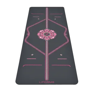 VNP Liforme Blossoming Lotus Yoga Mat Grey - Factory Second