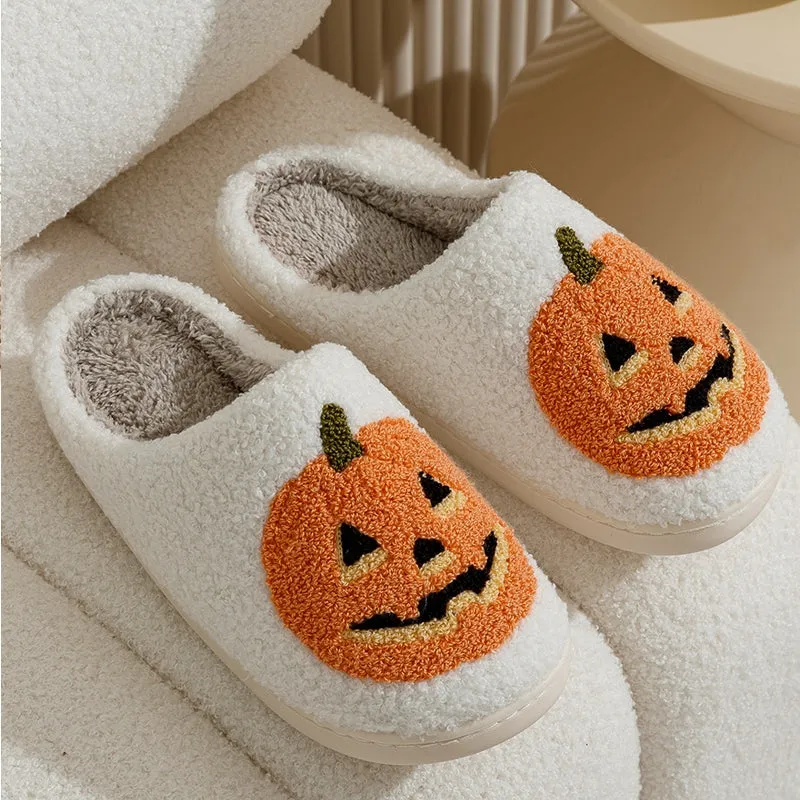 Warm And Non-slip Covered Halloween Cotton Slippers Indoor Shoes