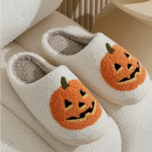 Warm And Non-slip Covered Halloween Cotton Slippers Indoor Shoes