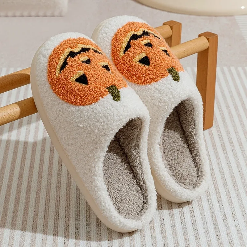 Warm And Non-slip Covered Halloween Cotton Slippers Indoor Shoes