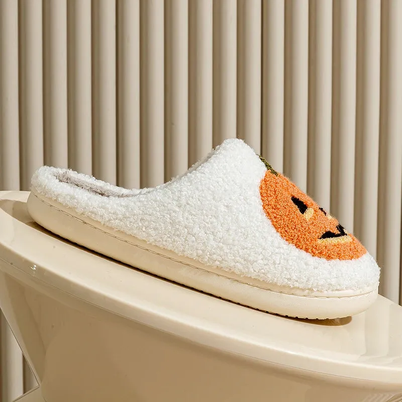 Warm And Non-slip Covered Halloween Cotton Slippers Indoor Shoes