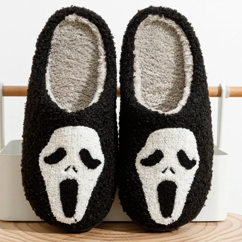 Warm And Non-slip Covered Halloween Cotton Slippers Indoor Shoes