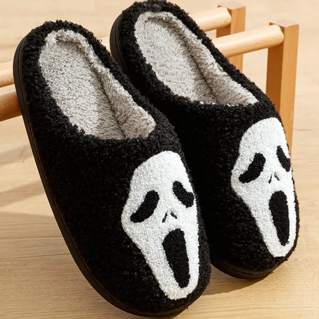Warm And Non-slip Covered Halloween Cotton Slippers Indoor Shoes
