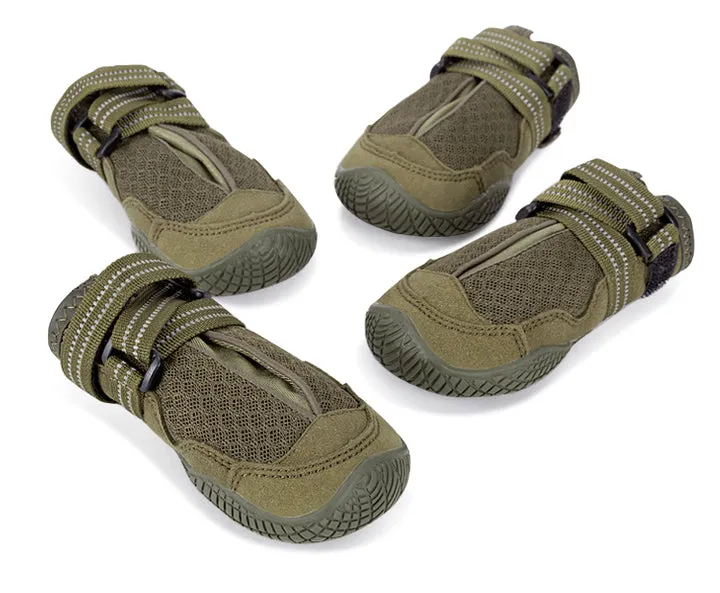 Whinhyepet Outdoor Adventure Dog Shoes - Green, Size 5