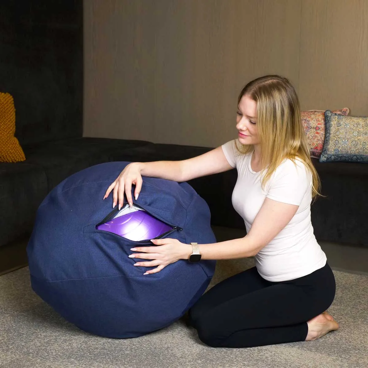 Wholesale Exerfit Yogi Ball with Fabric Cover (Various Colours)