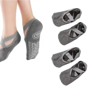 Women Yoga Socks Anti Slip Bandage Sports Ladies Girls Ballet Socks Dance Sock Slippers Yoga Socks Non Slip Acupressure Mat