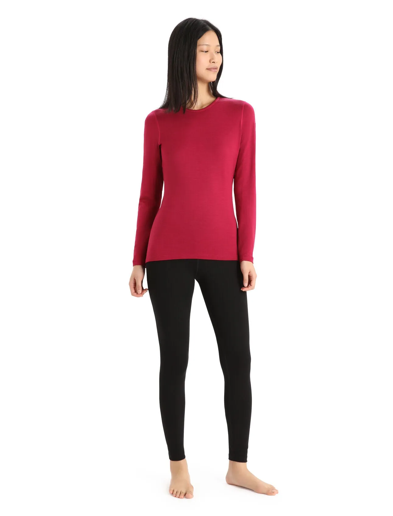 WOMEN'S 260 TECH LONG SLEEVE CREWE - CHERRY