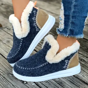 Women's Fleece Lined Slippers with Non-Slip Sole