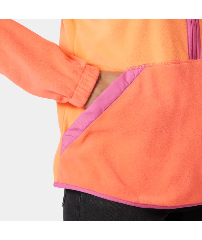 WOMEN'S RIG FLEECE 1/2 ZIP - PEACH ECHO