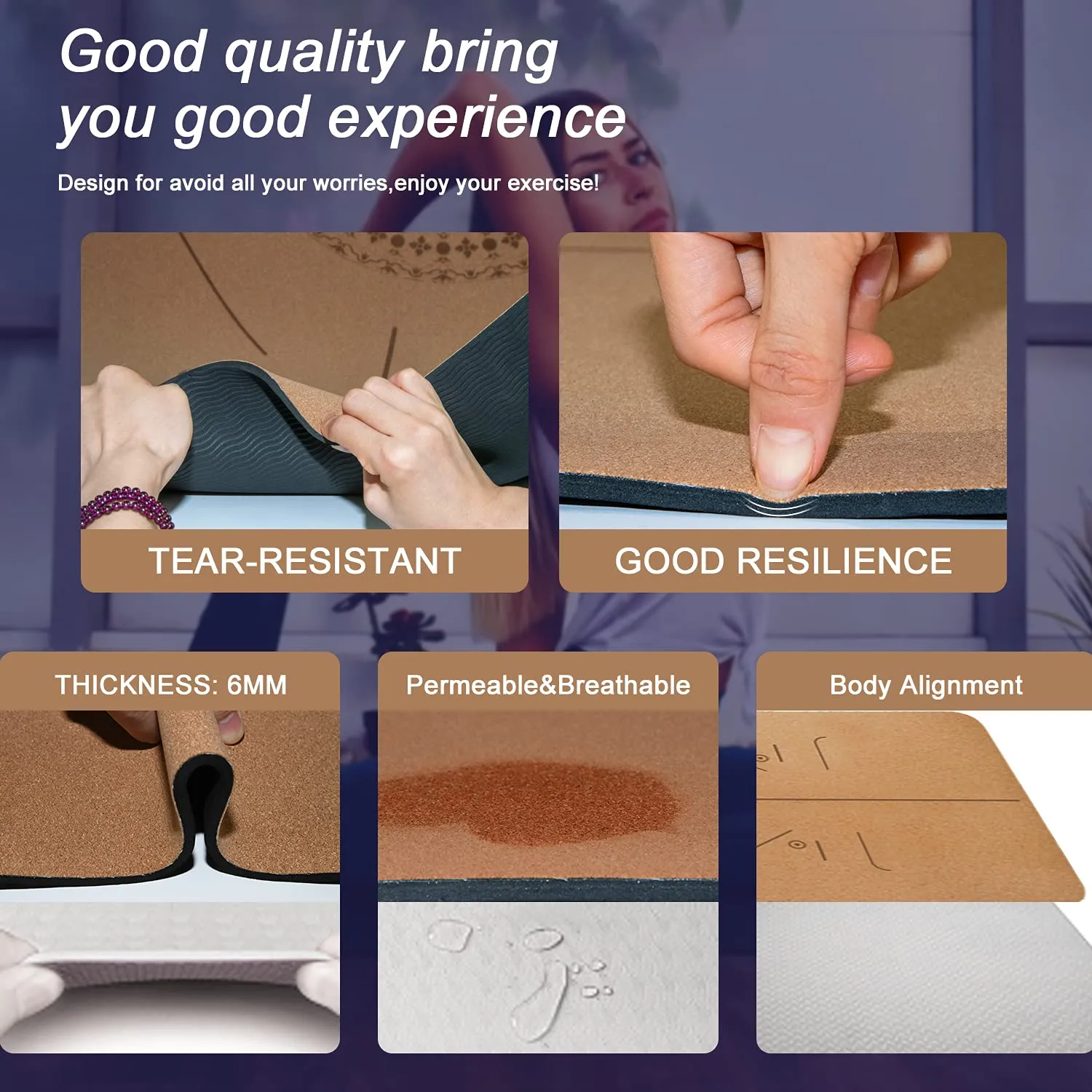 Woowooh Lotus Cork Yoga Mat