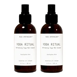 Yoga Ritual - Aromatic and Refreshing Yoga Mat Cleaner, 8 Oz, Infused with Natural Essential Oils - Eucalyptus Mint, 2 Pack