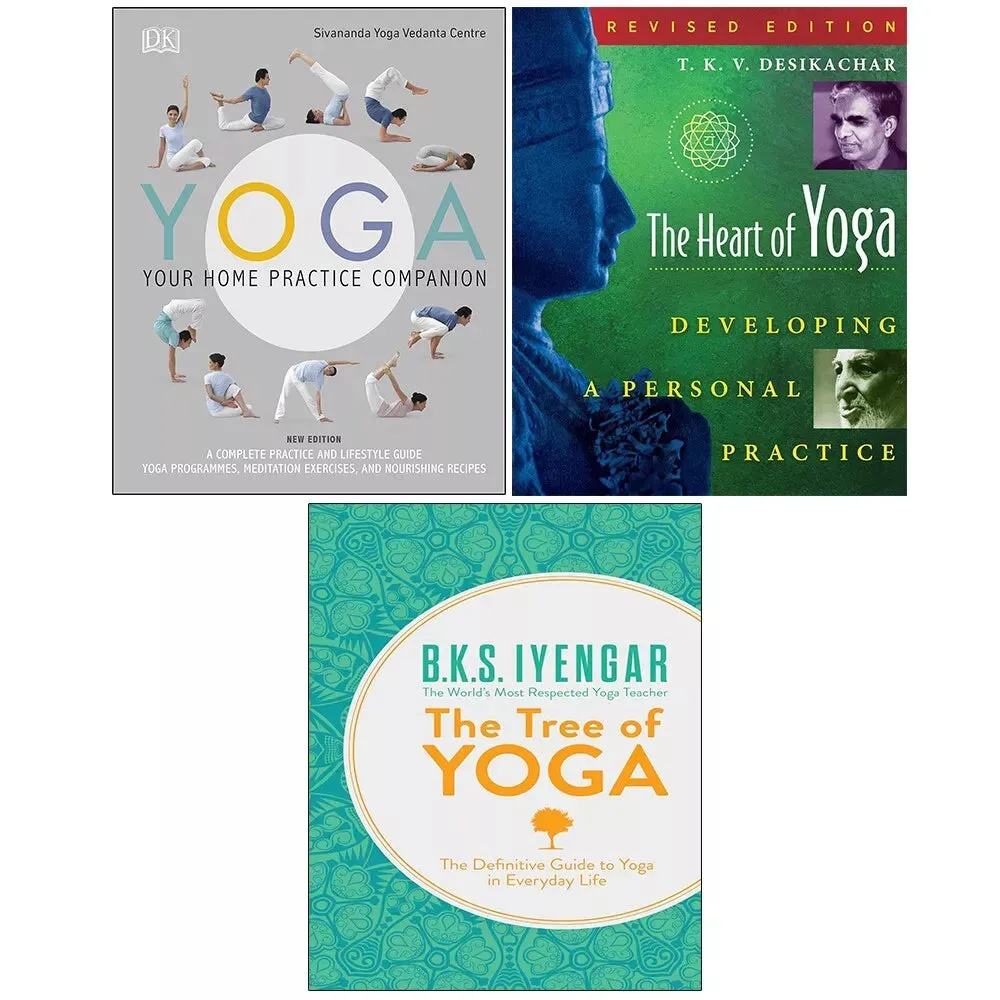 Yoga Your Home Practice Companion (HB), Heart of Yoga, Tree of Yoga 3 Books Set