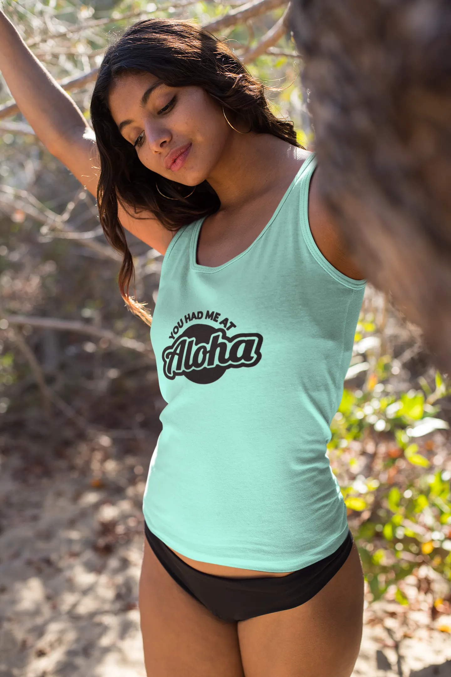 YOU HAD ME AT ALOHA TANK TOP