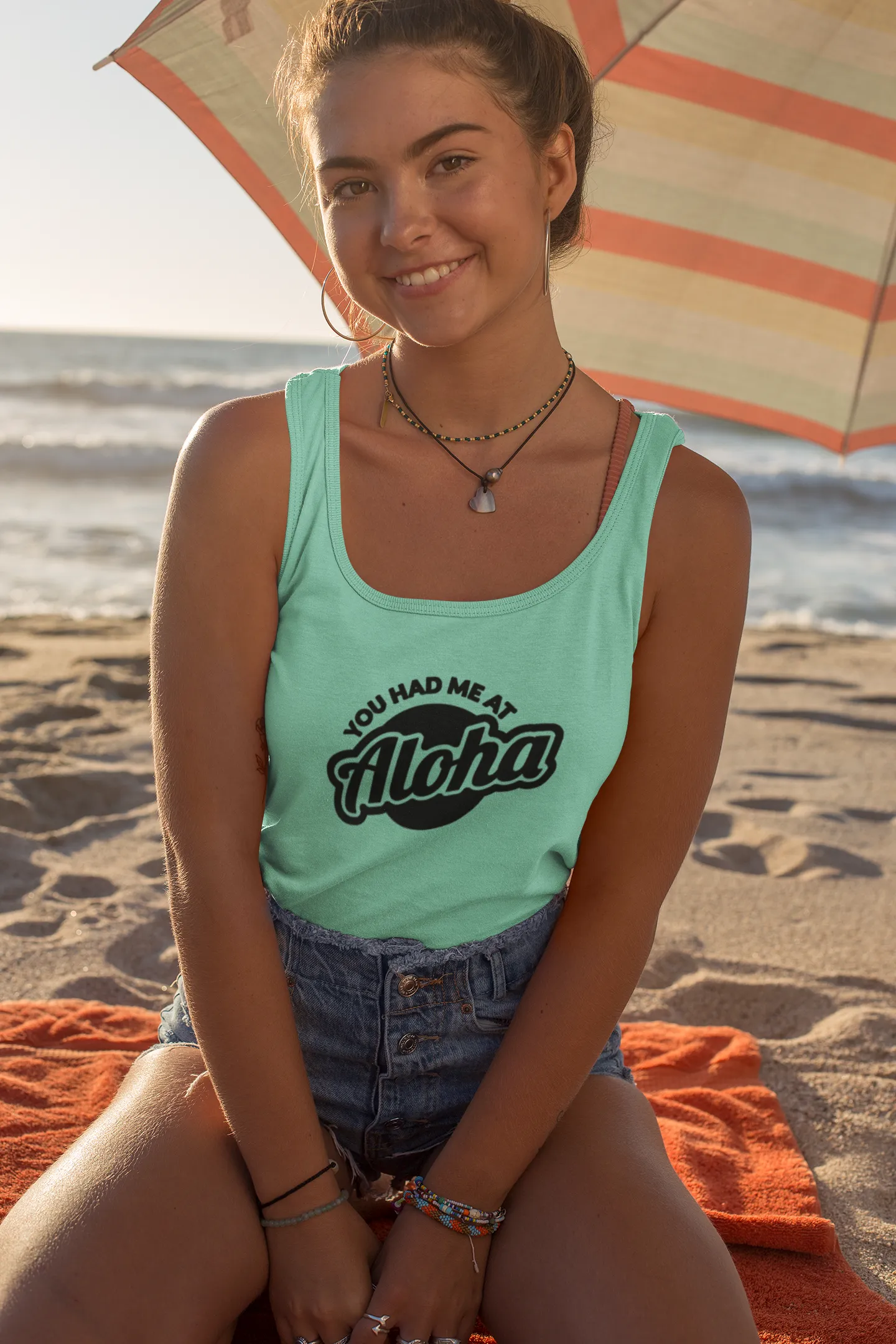 YOU HAD ME AT ALOHA TANK TOP